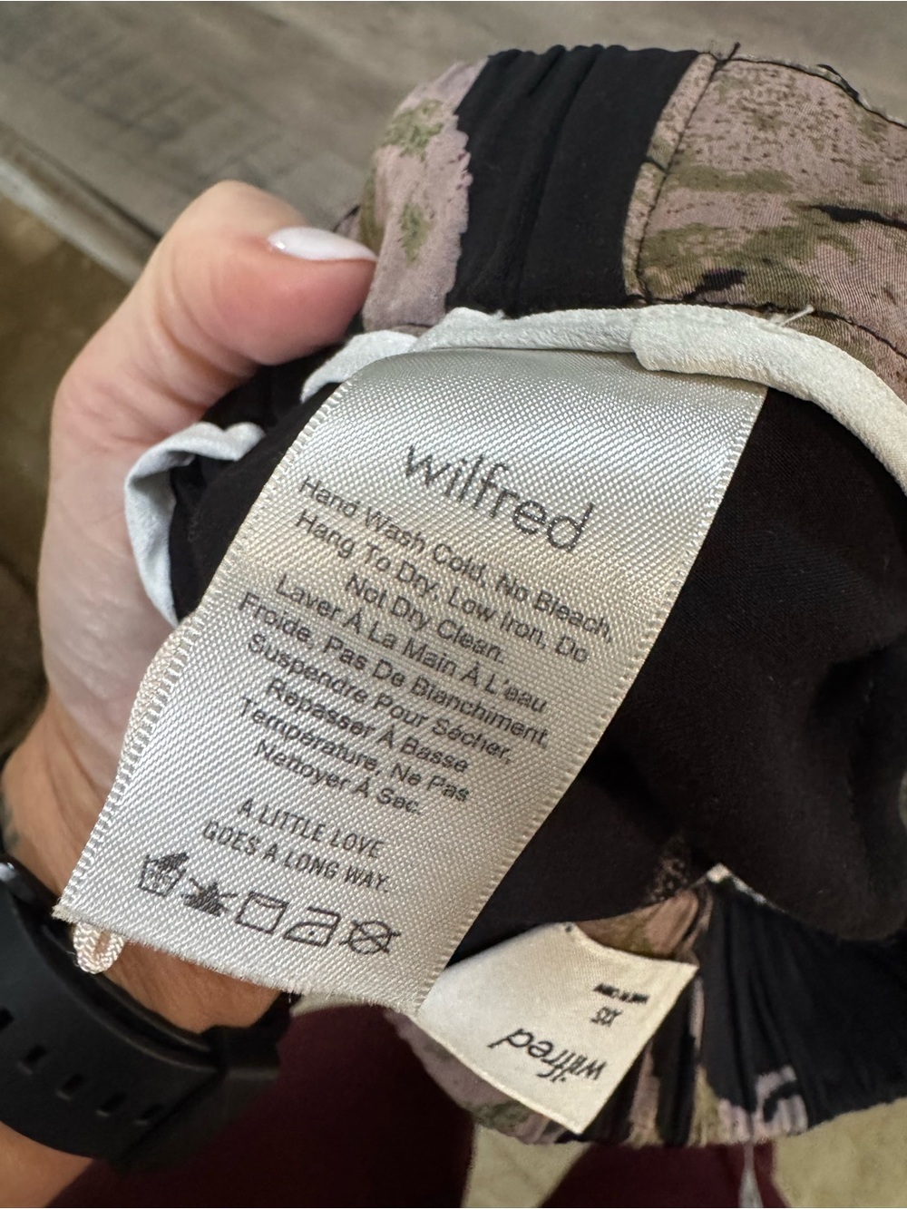 Wilfred Black Wide-Leg Pants with Blush Floral Print - Picture 3 of 13